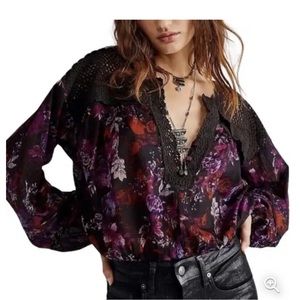 Free People Lulu May crochet body suit top NWT